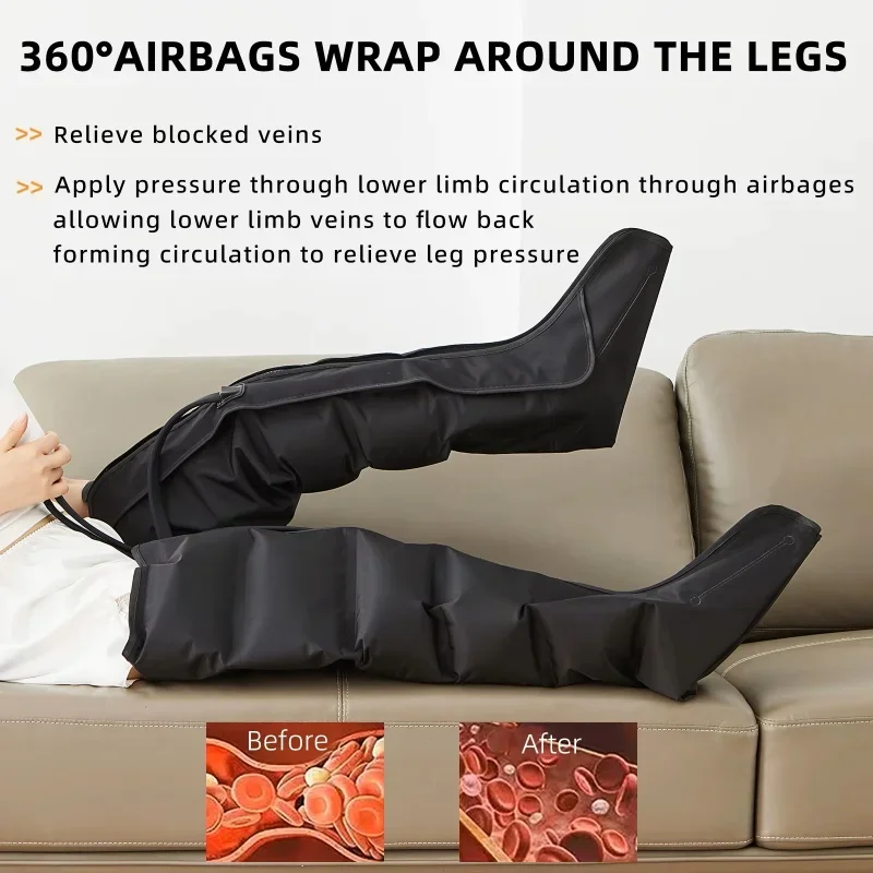 Electric Leg Massager Boots for Deep Relaxation with Remote Control