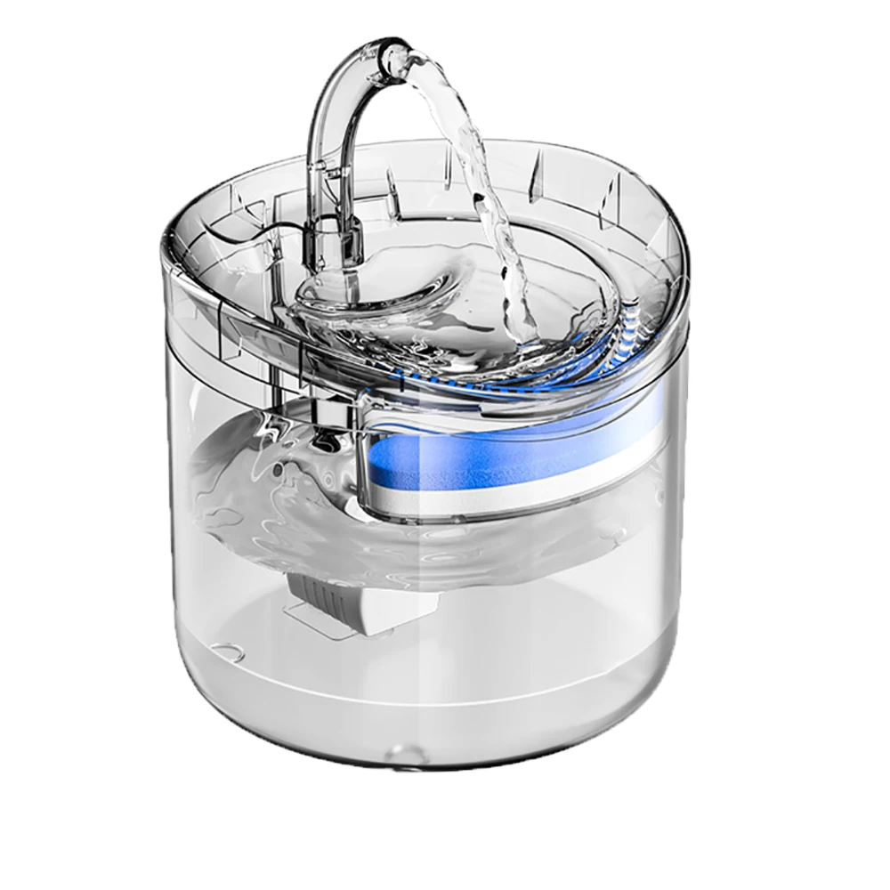 Automated Sensor Pet Water Fountain - Food Grade Transparent Plastic Dispenser