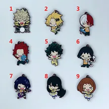 

Boku no Hero Academia Anime Rubber Keychain Key Ring Race Straps Cosplay