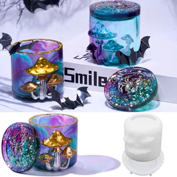 3D Mushroom Candle Jar Mold 1