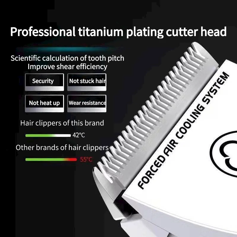 Description Picture 5 of item2023 Madeshow 909 Cordless Professional Hair Clipper Cutting Machine Beauty Health Trimmer for Men Barber Shop Choice Tondeuse