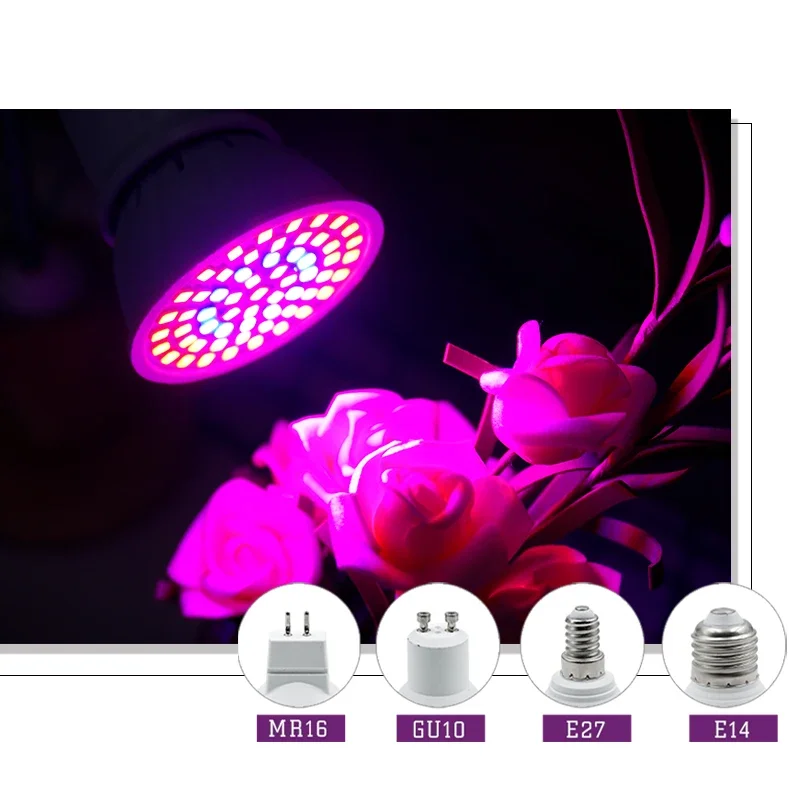 10Pcs/Lot Phyto Lamp Full Spectrum LED Grow Bulb led grow lamp led plant light growing lamp bulb E27 E14 MR16 GU10 Plant Light 220V Fitolampy For Indoor Seedlings Flowers Tent