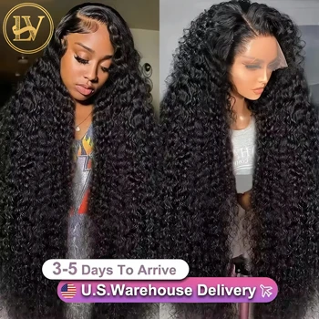 High Density 250% 40 46Inch Deep Wave 13x4 13x6 HD Lace Front Human Hair Wig Loose Water Wave Curly Lace Frontal Wigs Human Hair 1