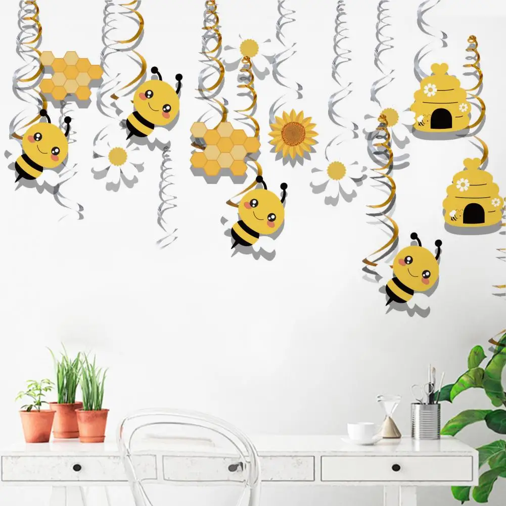 

1 Set SWEET BEE Hanging Swirl Decoration DIY Cartoon Honey Bee Festival Sunflower Bumble Bee Hanging Swirl Party Supply