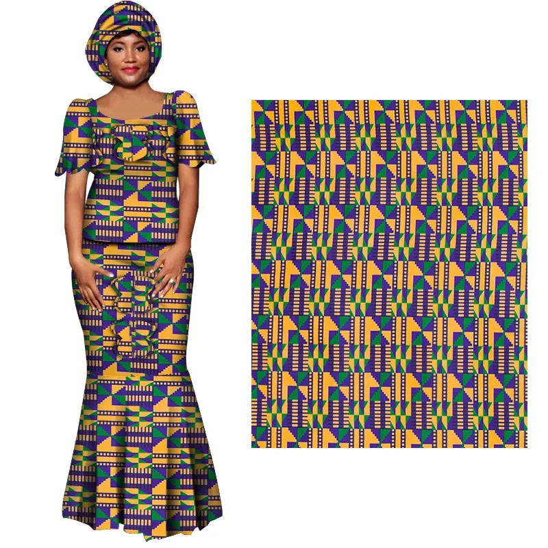 6Yards Ankara African Prints Fabric Patchwork Dress Sewing Tissu Craft DIY Textile Material for Wedding Nigerian Wax Fabric