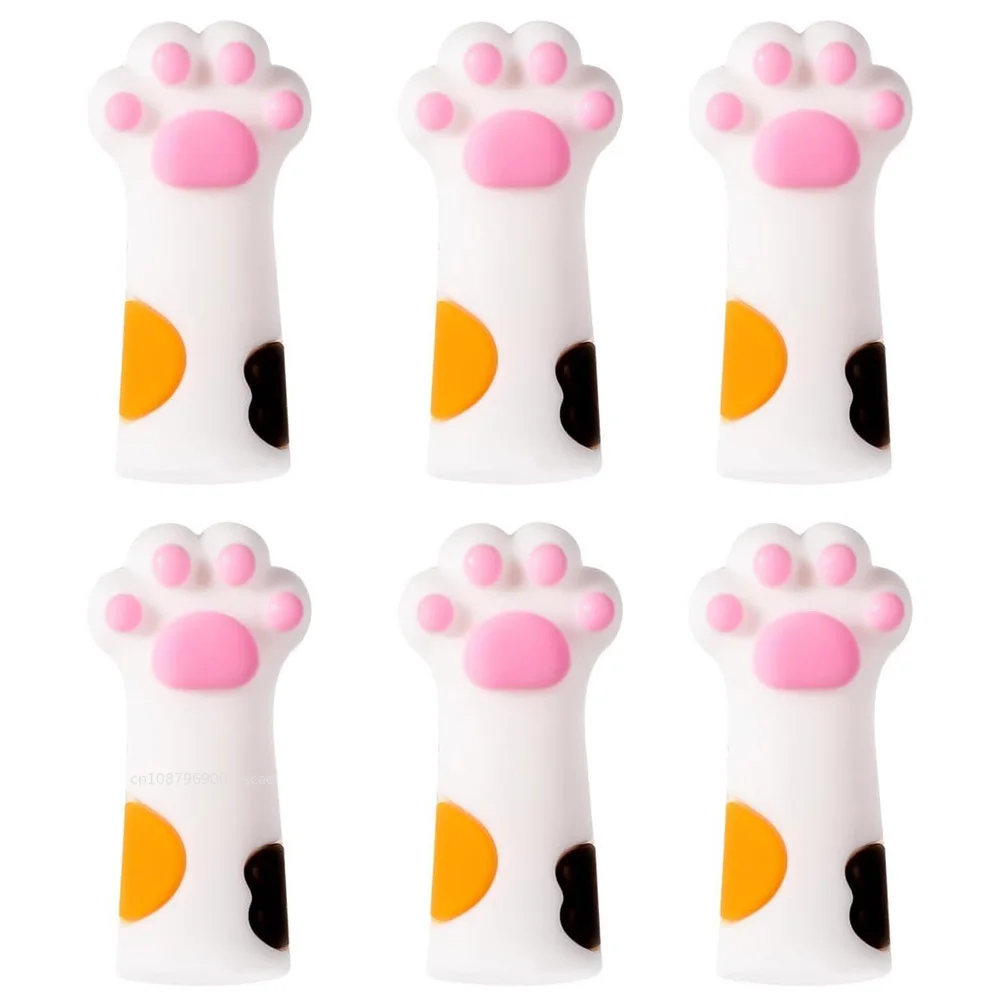 Description Picture 2 of item4pcs/set Cat Paw Knitting Needle Stoppers Needles Point Silicone Protector Anti-shedding Cap DIY Weave Tools Sewing Accessories