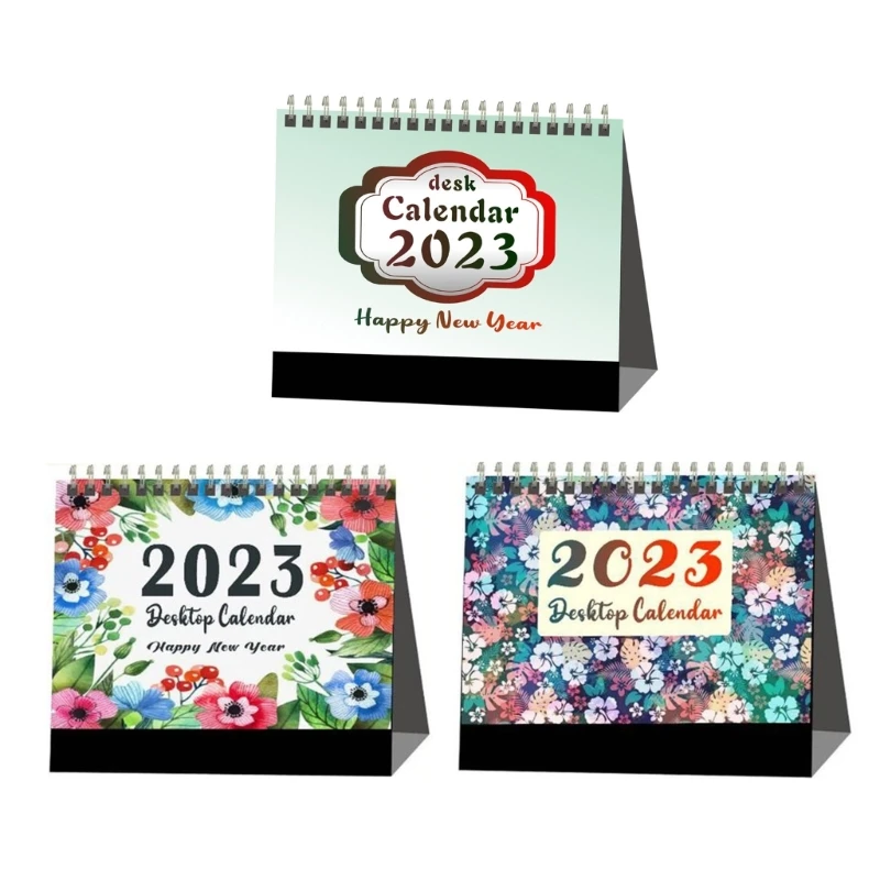 Desk Calendar 2023 New Year 12 Months Standing Desk Calendar Colorful  Monthly Designs For Work Office Teachers D5qc - Desk Calendar - AliExpress