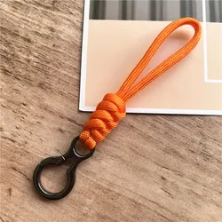 Sleek Anti - Lost Keychain with Premium Rope Lanyard (Orange)