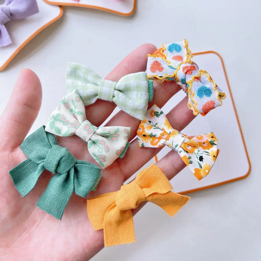Hair Accessories Embroidery Bowknot Sweet Kids Hair Clip Children Bow Hairpins Checked Bow Barrettes Korean Hair Grip hair accessories embroidery bowknot sweet kids hair clip children bow hairpins checked bow barrettes korean hair grip