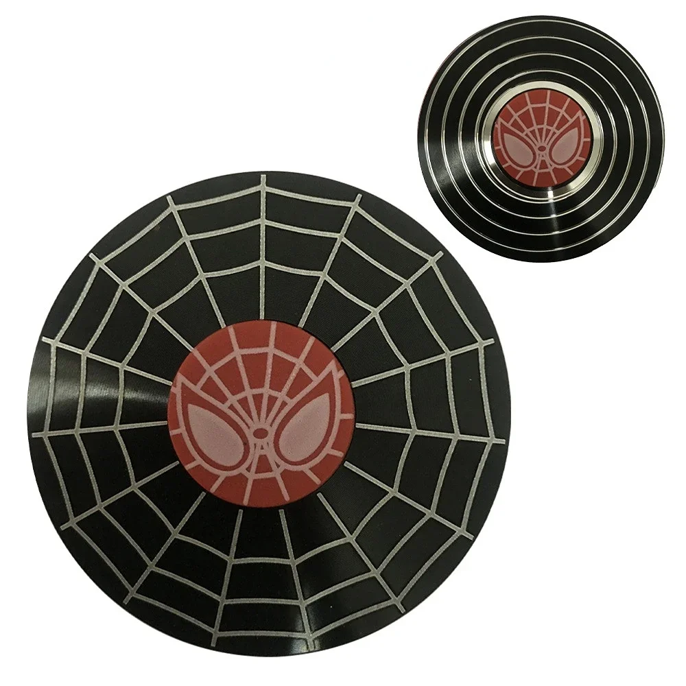 Round Shield Aluminium Fidget Spinner Superhero Fast Bearing Finger Hand Spinner Adult Stress Relief Toy Anti Stress Fidget Toys 6