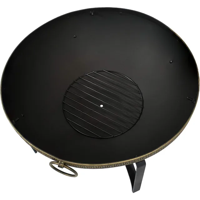 Sunnydaze 26-Inch Steel Wood-Burning Outdoor Fire Pit Bowl with Spark Screen, Log Grate, and Poker 5 Sunnydaze 26-Inch Steel Wood-Burning Outdoor Fire Pit Bowl with Spark Screen, Log Grate, and Poker 5