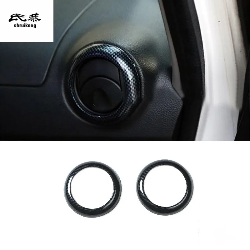 

2pcs/Lot ABS Carbon Fiber Grain Front Both Sides Air Conditioning Outlet Decoration Cover For 2010-2018 Nissan NV200