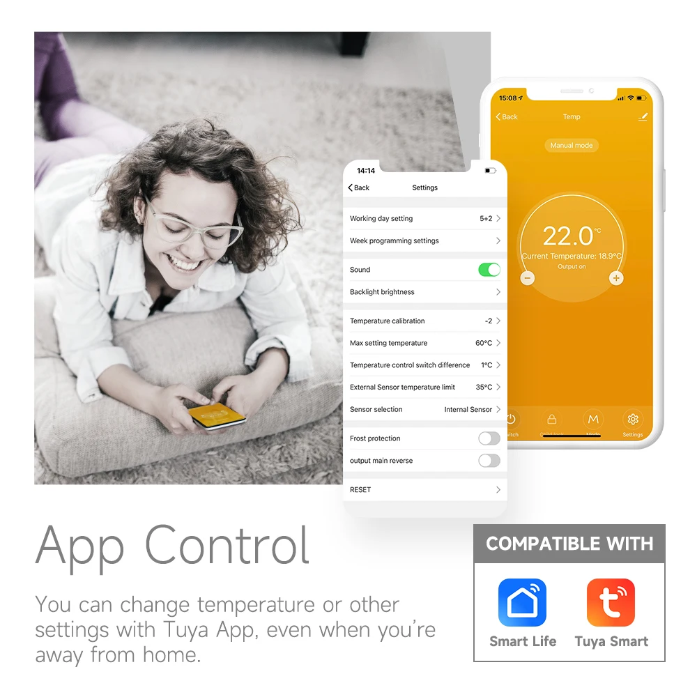 Tuya Smart WiFi Thermostat Warm Electric Thermoregulator Water Floor Heating Temperature Controller Gas Boiler with Alexa Alice