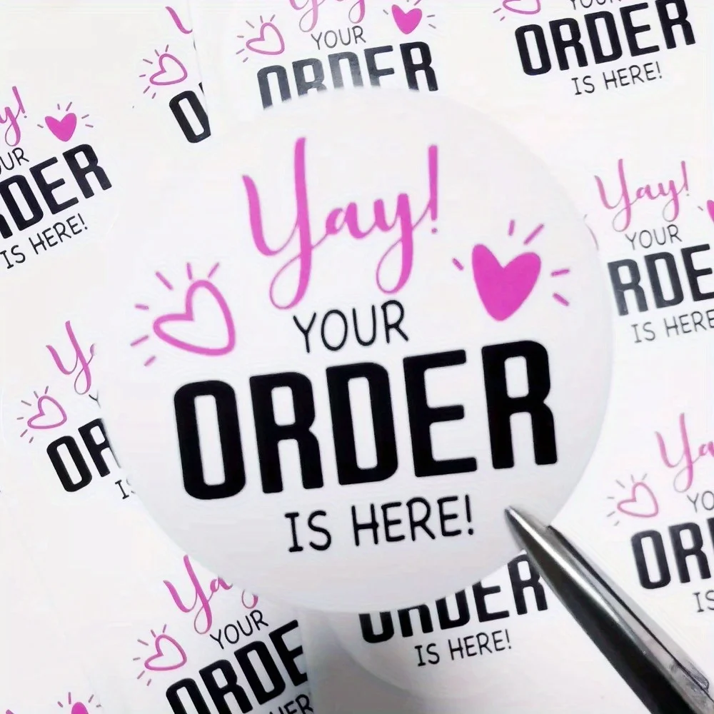 120pcs 'Your Order is Here' 1.5-Inch Thank You & Packaging Stickers