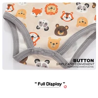 Kiddiezoom Fashion Cartoon 4-piece Summer 100% Cotton Boys and Girls jumpsuit Newborn jumpsuit set