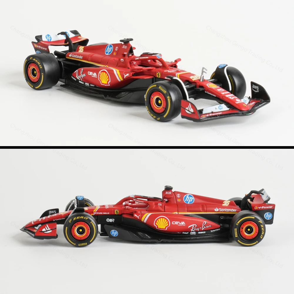 Bburago 1:43 2024 Ferrari SF24 #16 #55 F1 Racing Formula Car Static Simulation Diecast Alloy Model Car 6