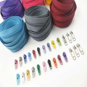 Long Nylon Zippers Rolls with Zipper Sliders 1