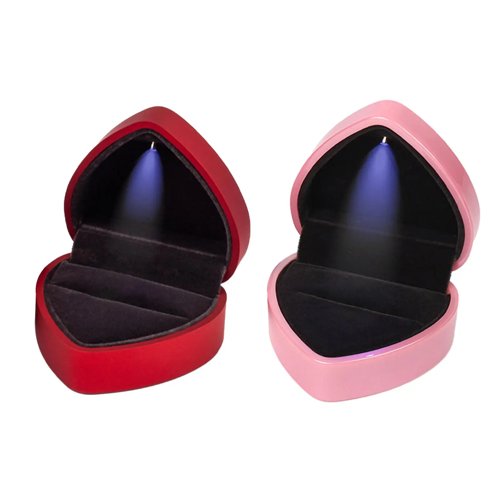

Heart Shaped Ring Gift Box Engagement Ring Box Wedding Ring Box Jewelry Gift Boxes for Women with LED Light Valentines Day