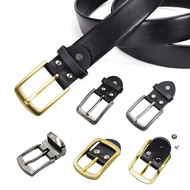 

2.5/3.5/4cm Men Fashion Belt Head Accessories Belt Buckle Zinc Alloy Buckle Genuine Leather Buckle DIY Accessories Leather Belt