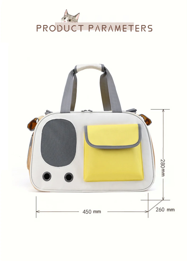 Breathable Pet Cat Carrier Bag Travel Bags for Dogs Cats Foldable Pet Dog Cat Tote Slings Bags Supplies