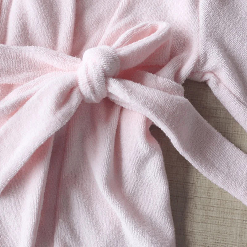 Newborn Baby Boy Girl Robe Set 100% Cotton Toweling Terry Infant Bathrobe Hooded Sleeprobe With Headwear Home Suit 0-2Y
