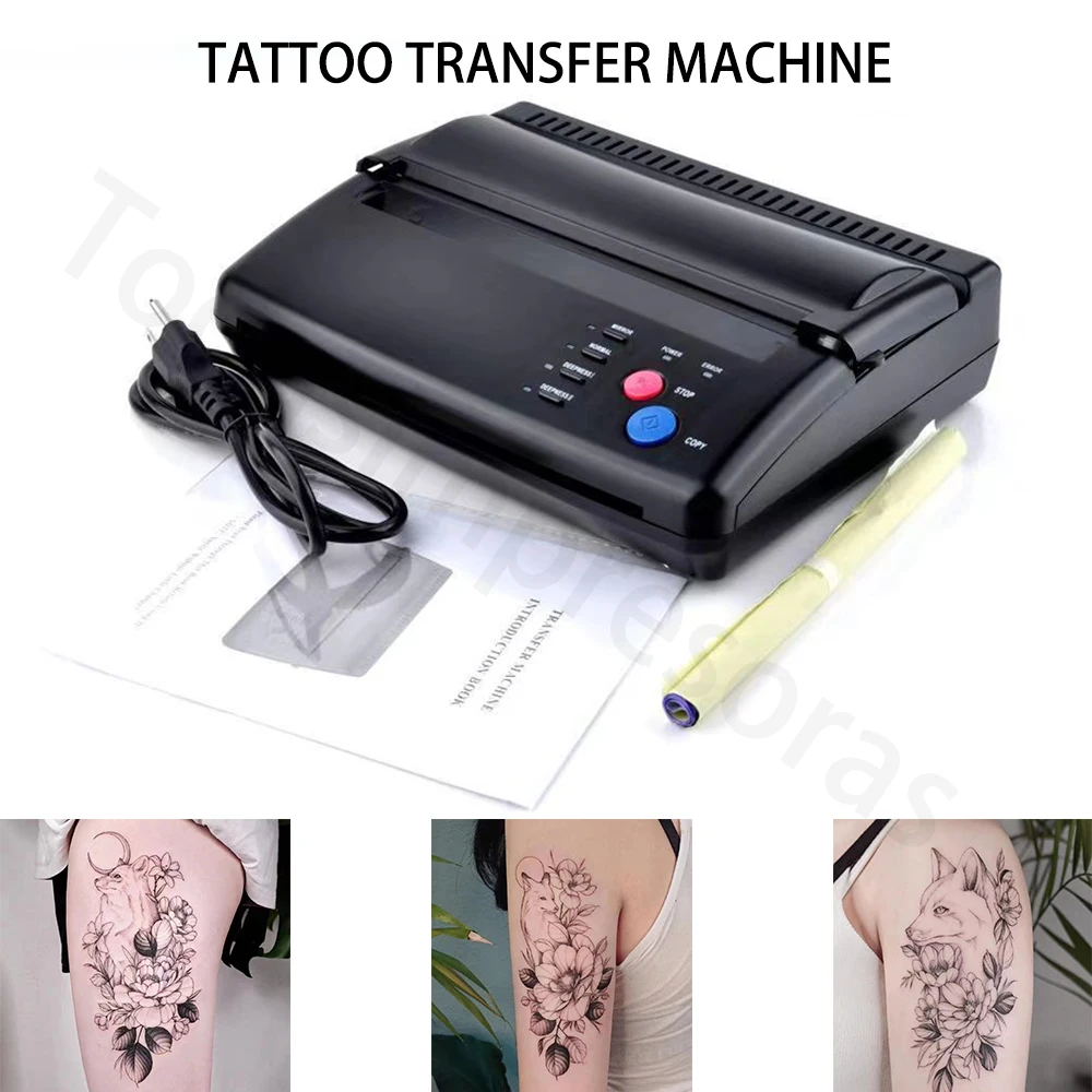 1 Pc Tattoo Stencil Printer, Tattoo Stencil Machine with 10 Pcs Tattoo  Transfer Paper, Stencil Printer for Tattooing,Tattoo Transfer Machine for  Temporary and Permanent Tattoo Supplies