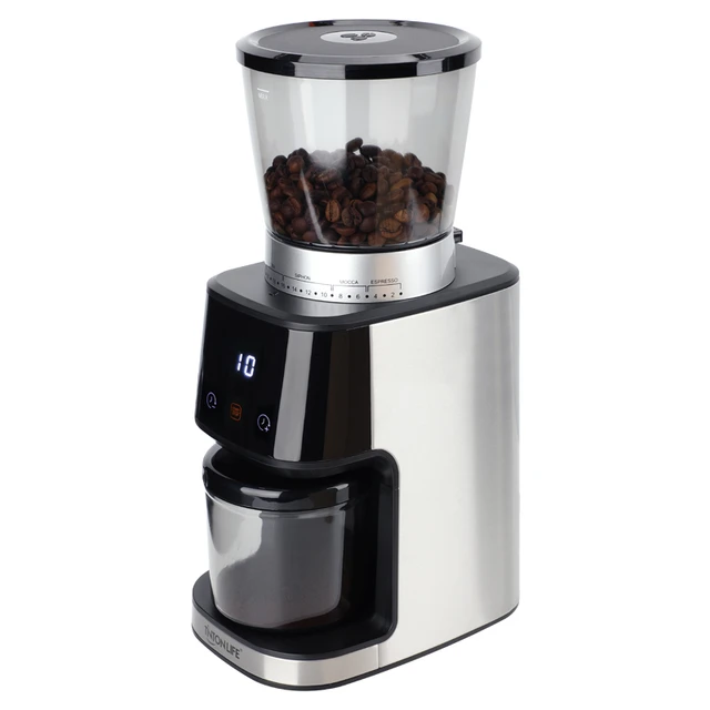 Electric Burr Coffee Grinder, Spice Grinder with Digital Timer Display,  Perfect for Espresso, Herbs, Spices, Nuts, Grain - AliExpress
