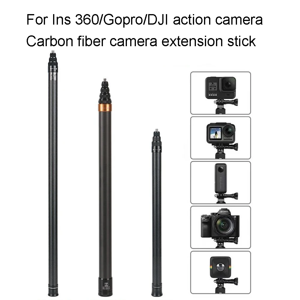 탄소 섬유 셀카봉 삼각대, 슈퍼 롱 셀카봉, 인스타 360 원 X3 액세서리, Go..