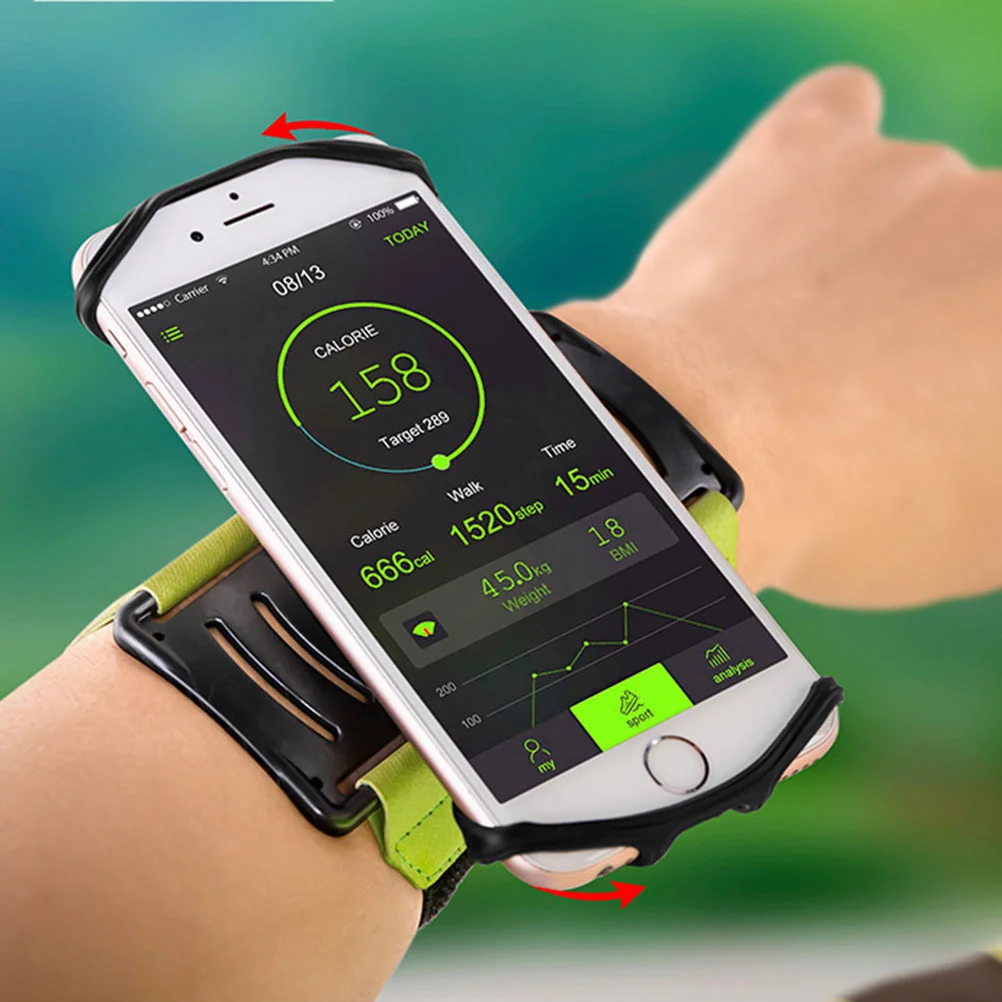 

Phone Holder for Running Wrist Mount Cellphone Wristband Bracket Rotatable Fitness