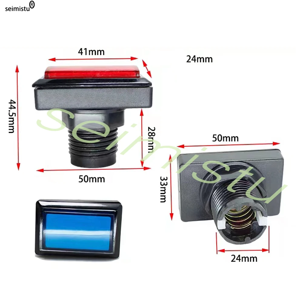 12V LED Arcade Push Buttons | Square Round Triangle Pinball Game Buttons 4