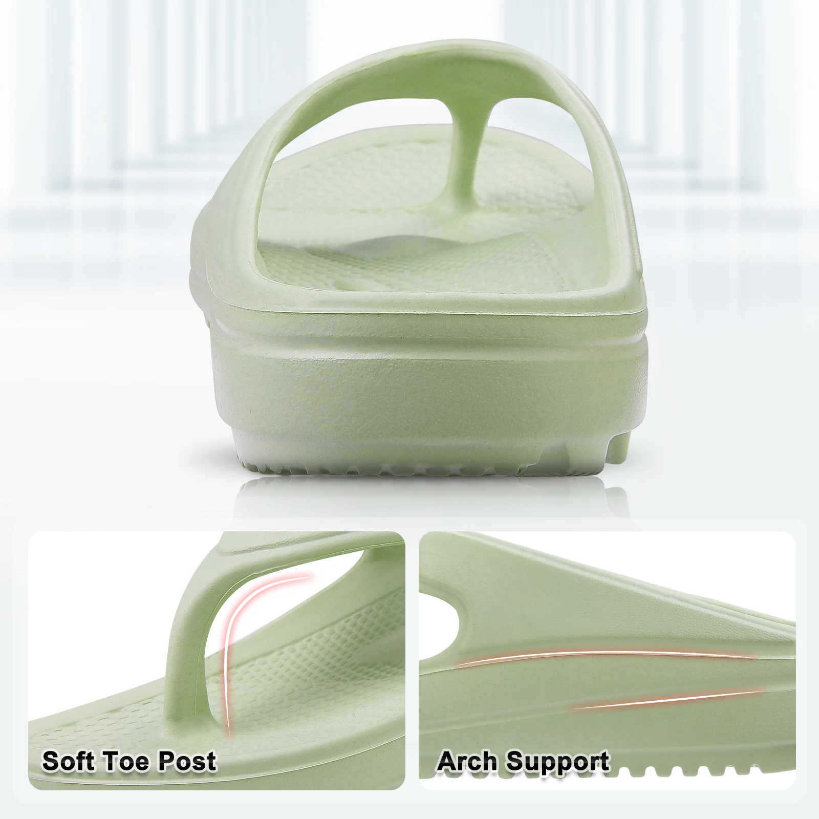 Comwarm Thick Sole Flip Flops For Women And Men Summer Yoga Mat Outdoor Beach Thong Sandals For Shower Non-Slip Soft Slippers 3