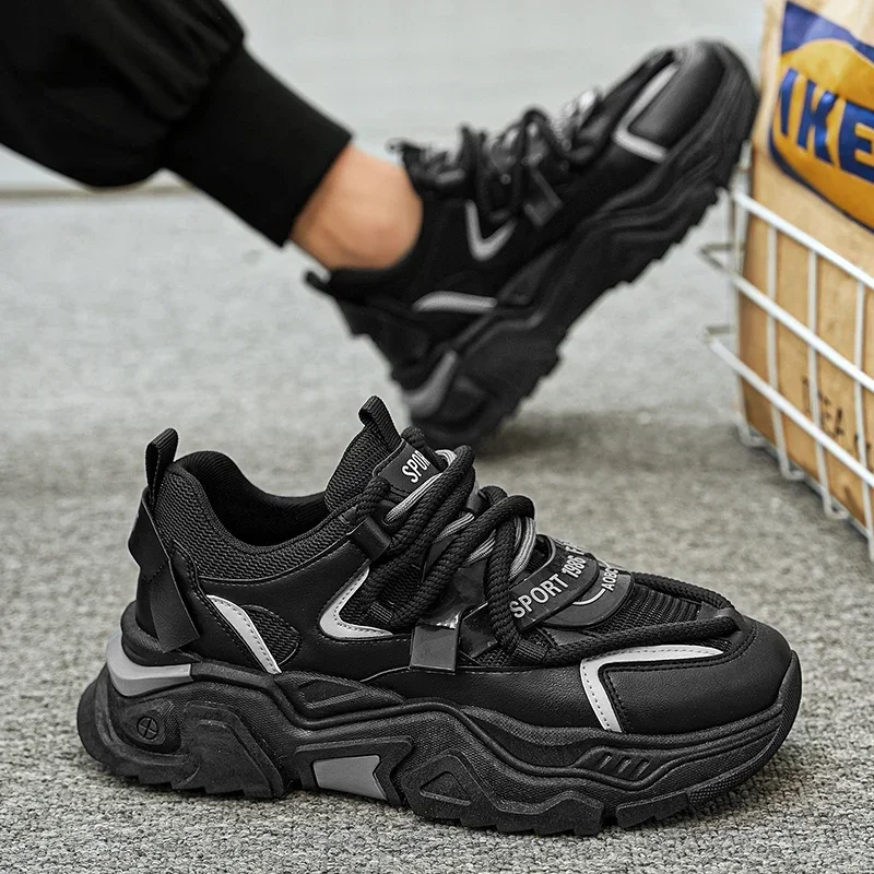 Men's Shoes 2024 Spring New Trend Versatile Outdoor Leisure Popular Popular Item Niche Design Thick Sole Dad Trendy Shoes39-45 6