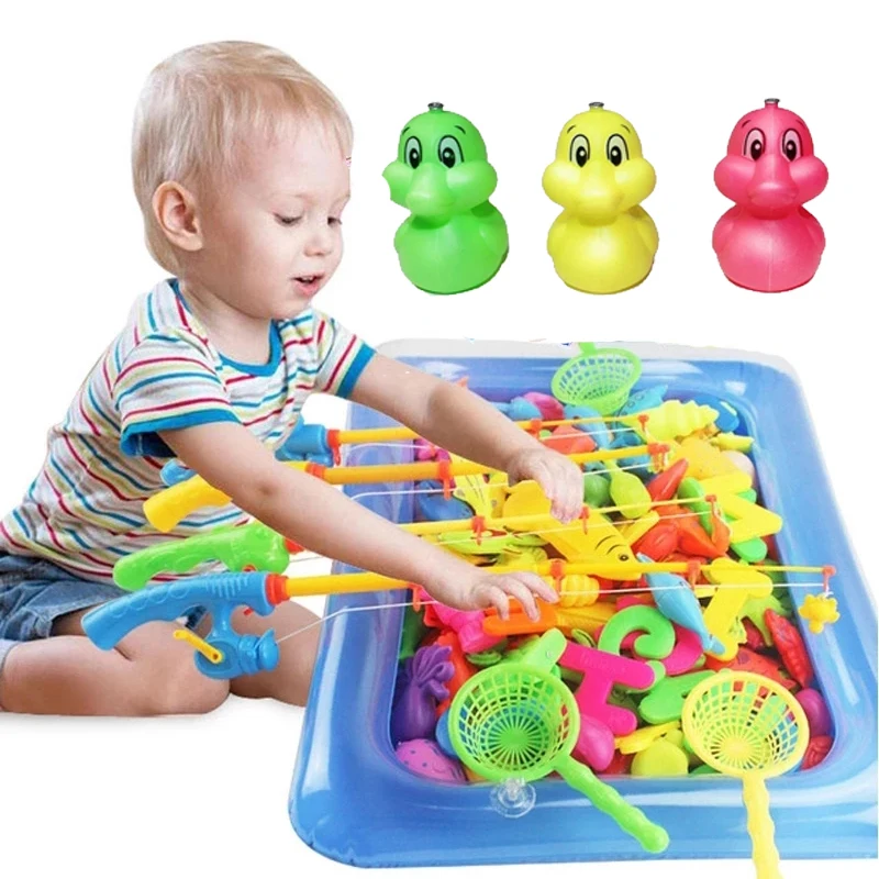 

Kids Magnetic Fishing Toy Fishing Game Marine Life Cognition Fish Rod Early Education Parent-Child Interactive Water Toys