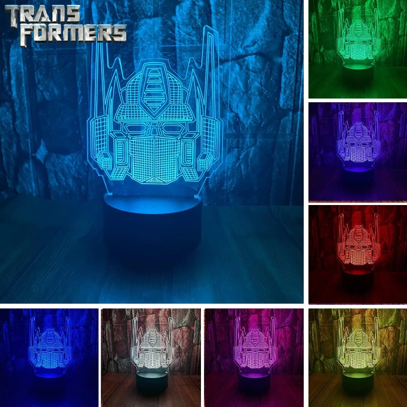 Transformers3DLEDNightLightsTableLampsAnimeFiguresOptimus