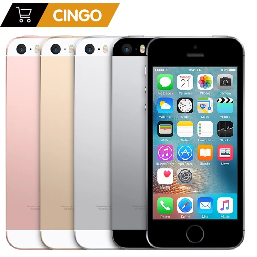 

iPhone SE Dual Core Cell Phones 12MP iOS Fingerprint Touch ID 2GB RAM 16/64GB ROM 4G LTE iphonese