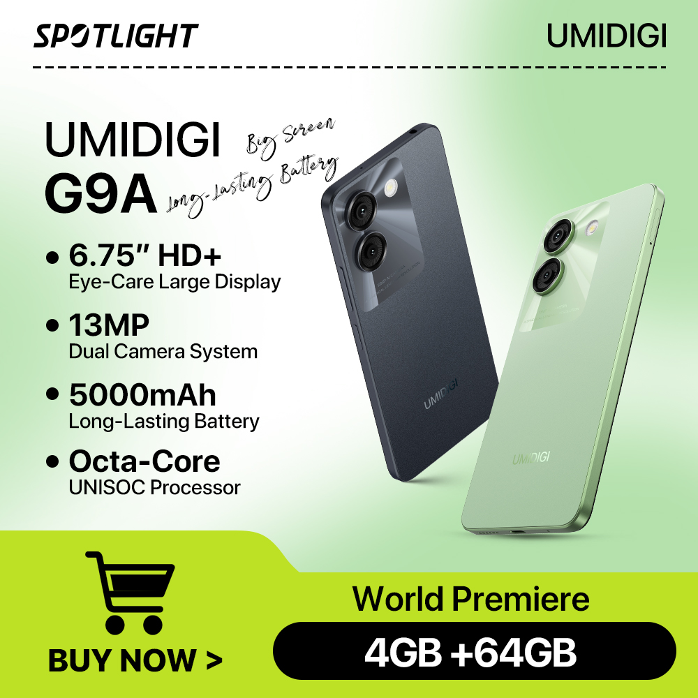 UMIDIGI G9A Android 14 Smartphone Octa-core 13MP+8MP Camera 64GB 6.75â Water Drop HD+ 5000mAh Battery Dual SIM Card Cellphone