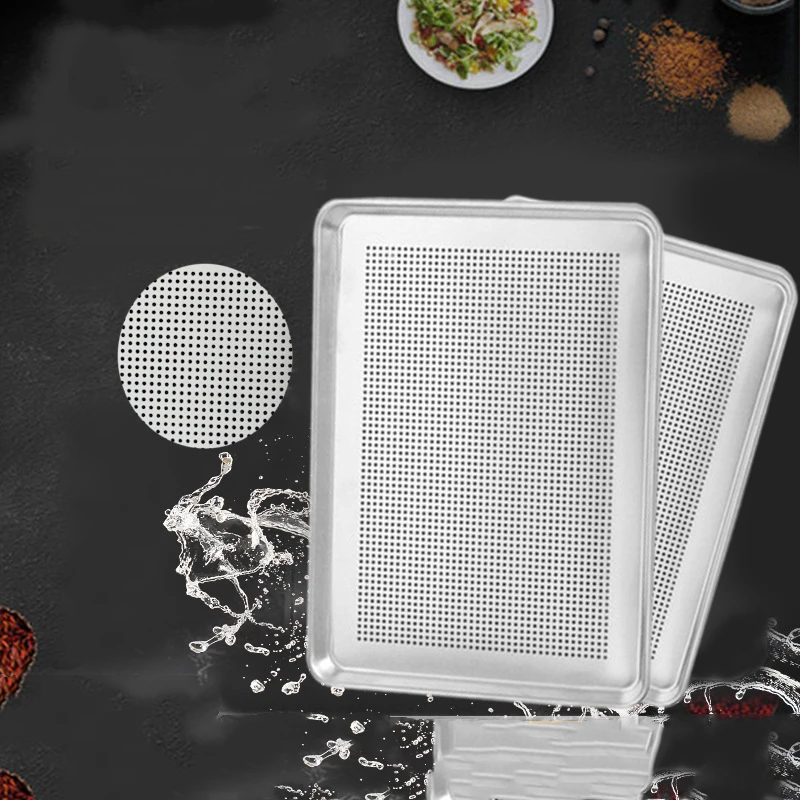 Perforated Aluminum Sheet Pans NonStick Bakings Tray Bakeries Cake Buns Pans for Bakings & Roasting Easy to Clean