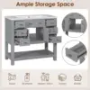 36'' Bathroom Vanity with Single Sink Combo, Modern Bathroom Sink Cabinet with 2 Soft Closing Doors & 6 Drawers 5