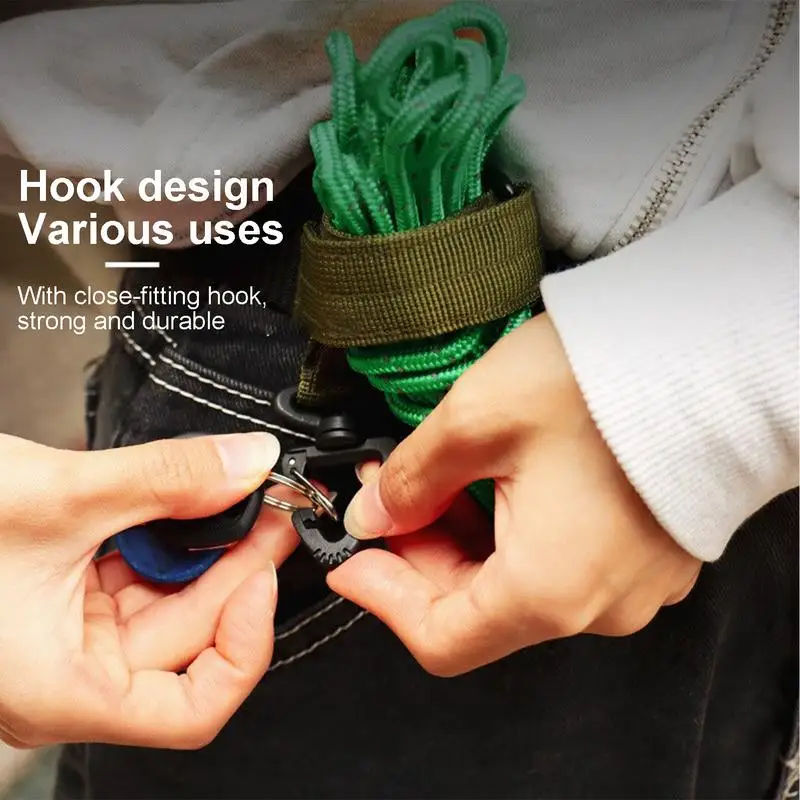 Adjustable Glove Holder Key Ring Chain Heavy Duty Firefighter Glove Strap Mini Carabiner Clips for Camping Hiking Working