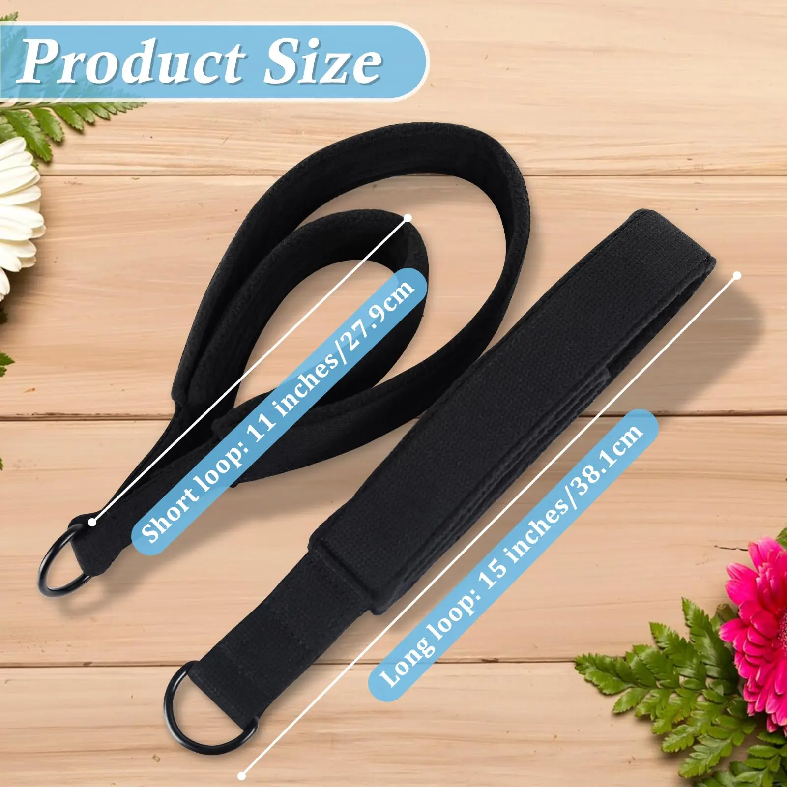 Pilates Leg Straps Lightweight Yoga Loop Straps Solid D-ring Pilate Reformer Fitness Yoga Gym & Home Workouts