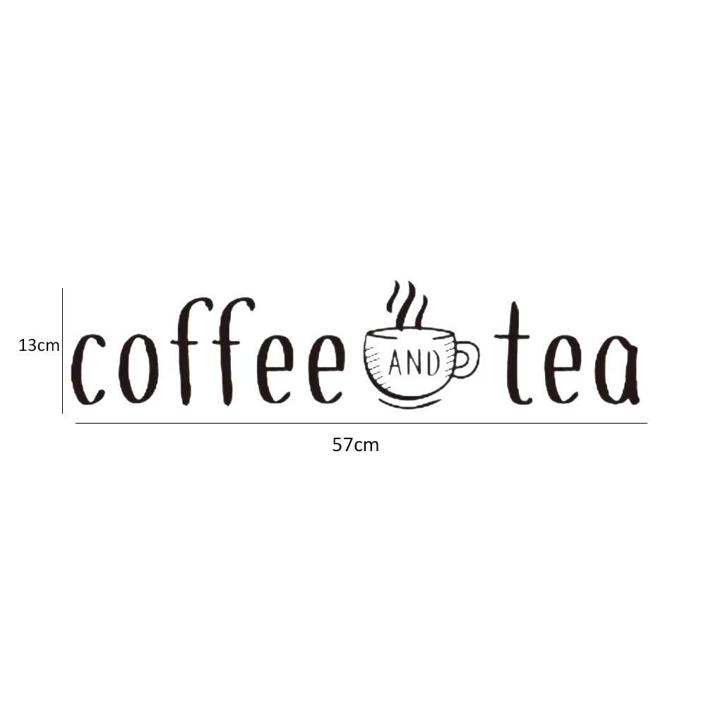 Coffee And Tea Wall Stickers Kitchen Decoration Wall Decals Home Kitchen Art Design Sticker Coffee Bar Quotes Sticker