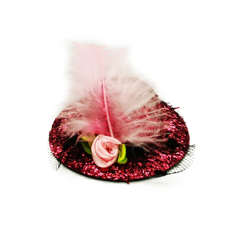 Chicken Hats For Hens Feather Top Hat With Adjustable Elastic Chin Strap Mini Hat Chicken Helmets Accessories Rooster Duck 5