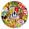 50PCS Warning Stickers Danger Banning Skateboard Fridge Guitar Laptop Motorcycle Travel Classic Toy Cool Decals Sticker 3