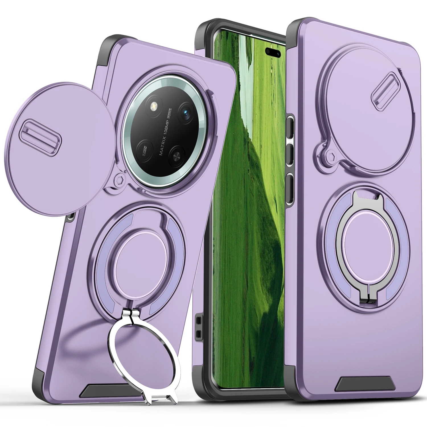 Enhanced Armor Case with Magnetic Bracket and Lens Protection - Shockproof Cover