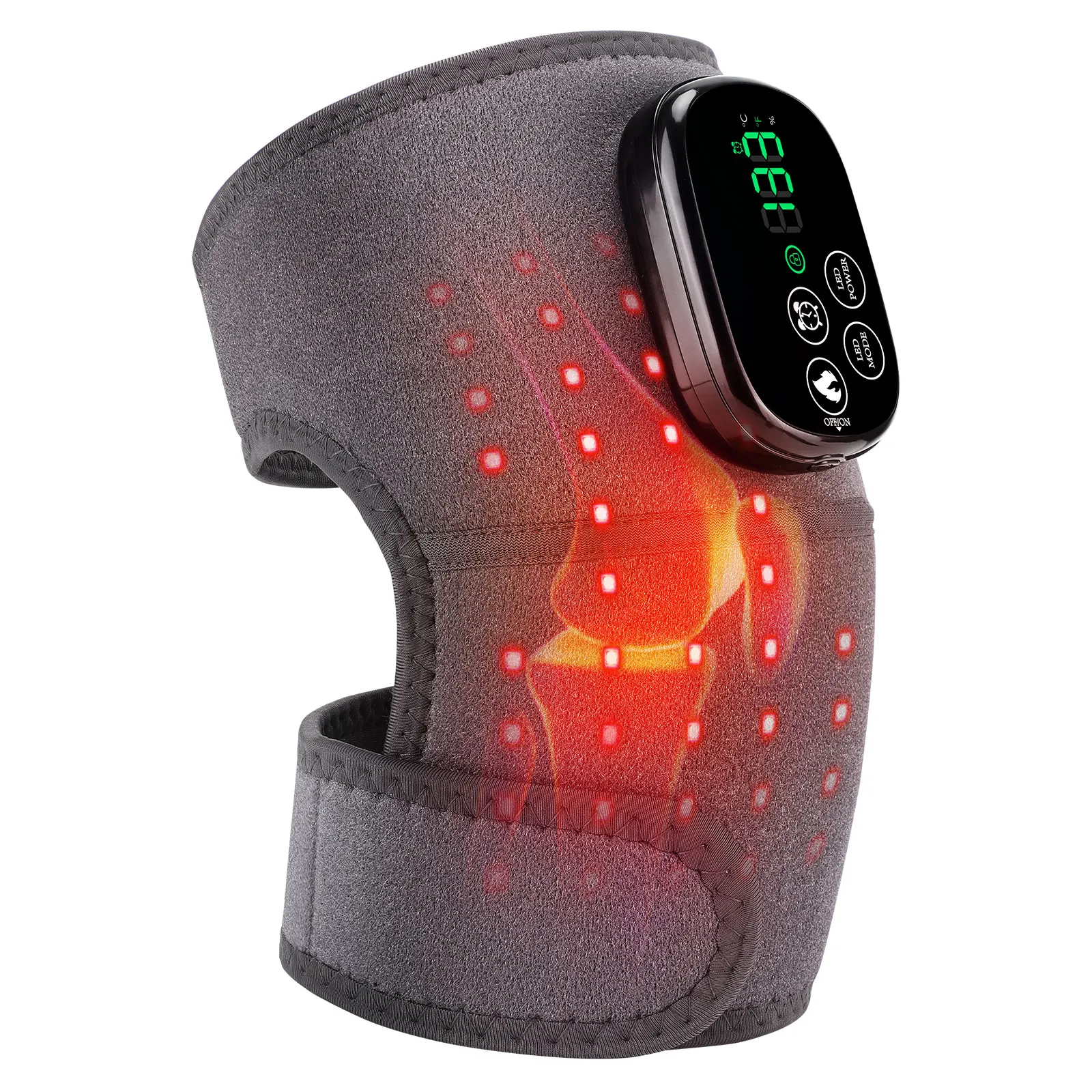 660 and 850nm Near Infrared Light Devices Knee Pad Brace 3 In 1 Heating Shoulder Elbow Joint Massager Thermal Massage Belts Pads