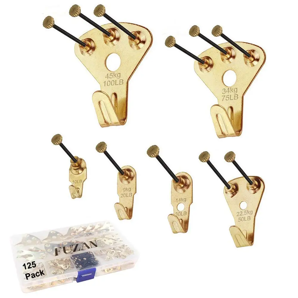 Picture Hangers Heavy Duty Picture Hanging Kit Hooks Hanging Nails For Drywall Wooden Wall Mirror Clock Hook 127PC picture frame hangers hanging hooks wall hooks