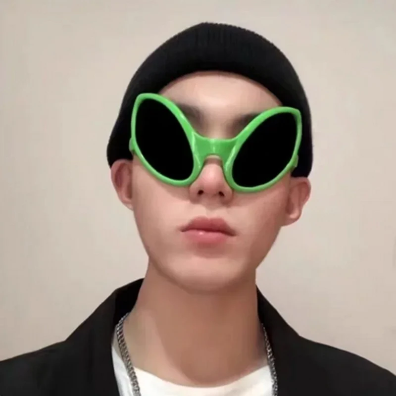 Halloween Funny Sunglasses Boys Girls Personalized Eyewear Alien Style Party Glasses Luminous Neon Light Flashing For Halloween glow sunglasses,glow glasses