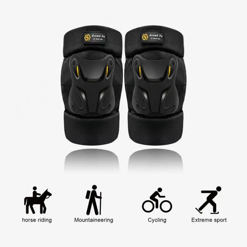 

Motorcycle Knee Pads and Elbow Pads Riding Outdoor Sport Double Straps Adjustable Comfort Shock Absorption Four Season Universal