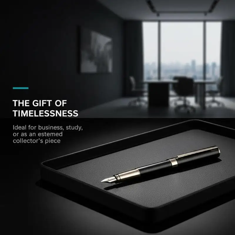 고품질 0.38mm 초극세 펜촉 만년필 스테인레스 스틸 매우 고급 비즈니스 사무용품 선물