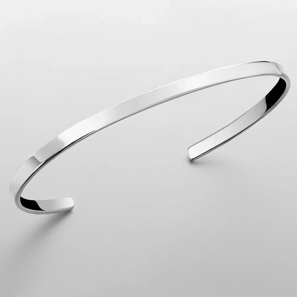 Men's Light Luxury Premium Feeling Minimalist Skeleton Bracelet Stainless Steel Minimalist Unisize Cuff Factory Outlet bangle bracelet stainless steel bracelet